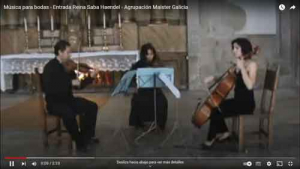 Música para bodas en Coruña. Entrada de la Reina de Saba de Händel.